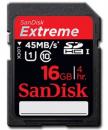 obrĂˇzek SanDisk Extreme SDHC 16GB 45MB/s, class 10