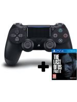 Příslušenství ke konzoli Playstation 4 DualShock 4 ovladač - Černý V2 + The Last of Us Part II 
